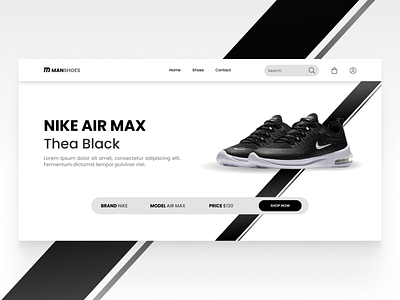 Nike Shoes Website Design UI