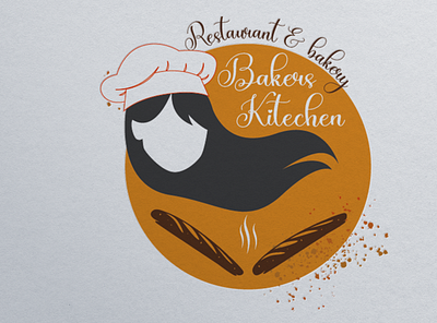 Bakers Kitchen restaurant LOGO concept branding design graphic design illustration logo typography ui vector