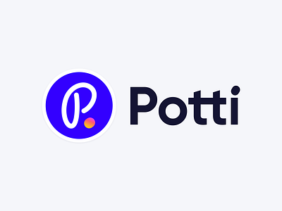 Potti branding design geometry illustration letter logo p