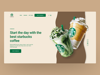 Starbucks animation branding design figma illustration landing logo starbucks ui uxui vector