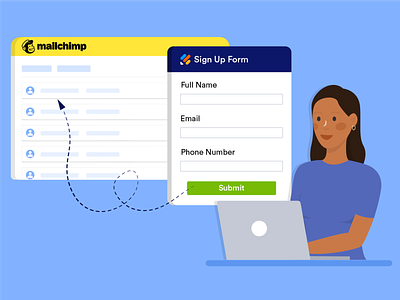 How to create a signup form in Mailchimp adobeillustrator banner design design form headerbanner illustration jotform mailchimp signupform vector