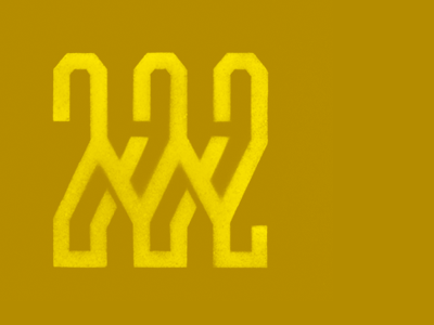 2x2x2 Stencil logo stencil yellow