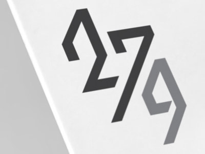 Twentyseven9 grayscale logo numbers