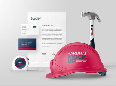 Construction Branding Mockup Set 2 app branding construction design download free freebie identity mock up mock ups mockup mockups package photoshop print psd scene creator scene generator ui ux