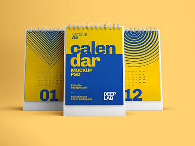 Desk Calendar Mockup Set