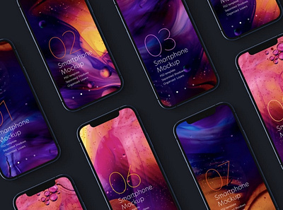 iPhone Mockup Set abstract apple clean device display download iphone iphone 12 iphone 12 pro iphone 12 pro max iphone 13 iphone 13 pro iphone 13 pro max mock up mockup phone phone mockup realistic simple smartphone