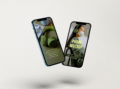 iPhone Mockups abstract clean device display iphone laptop mac macbook mockup phone phone mockup presentation realistic simple smartphone theme ui ux web webpage