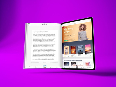 Book iPad Pro abstract app apple book books clean device display ebook ibook ios ipad iphone laptop learning mockup presentation pro realistic simple