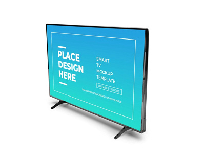 Smart TV Display Mockup Template Set 3d design device display hd lcd mockup monitor presentation realistic screen smart smart tv television touchscreen tv tv display ui ux video