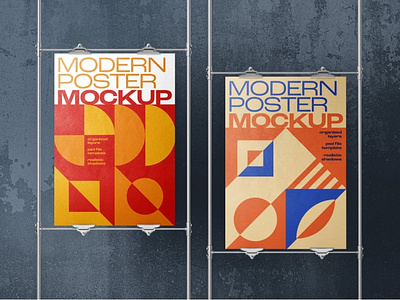 Modern Poster Mockup Set