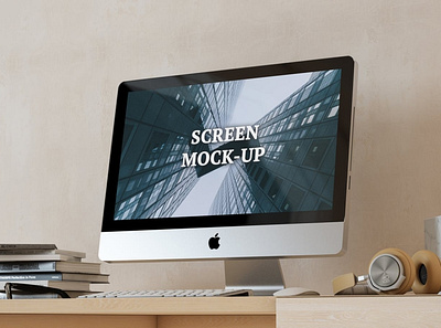 16x9 Screen Mockup Set abstract app apple application clean device display gold imac laptop mockup presentation realistic screen simple theme ui ux website white
