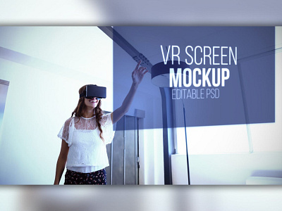 Virtual Reality Mockup 3d branding design device display game graphic design headset interface mockup photoshop play realistic reality screen template ui ux virtual virtual reality