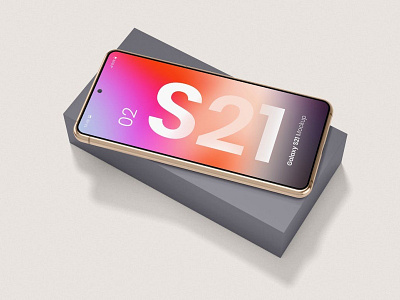 Galaxy Smartphone Mockup abstract android clean device display galaxy instagram isometric mockup phone phone mockup presentation realistic s21 samsung samsung galaxy samsung galaxy s21 simple smartphone ui