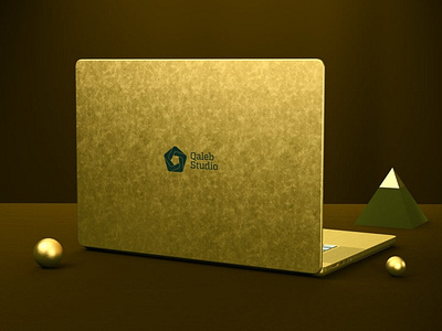 Golden MacBook Pro Mockup abstract apple black clean device display gold golden laptop mac macbook macbook pro mockup pc presentation realistic simple theme ui ux