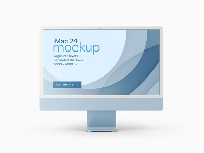 The New iMac 24” Mockup Set abstract clean device display imac imac design imac mockup imac mockups laptop mac macbook mockup new new imac presentation realistic simple theme ui ux
