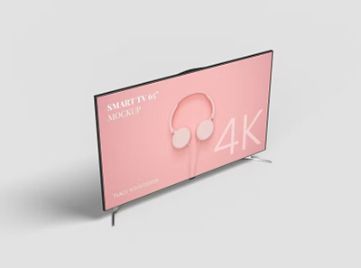 Free Smart TV Mockup abstract clean design device devices display mockup monitor presentation realistic simple theme tv tv design tv mockup ui ux web webpage website