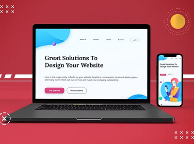 Free Abstract Responsive Mockup abstract clean device display laptop mac macbook mockup phone phone mockup presentation realistic simple smartphone theme ui ux web webpage website