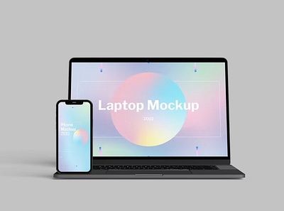 Laptop And Smartphone Mockup abstract app app store apple application clean device display ios laptop laptop mockup mac macbook macbook mockup mockup presentation realistic screen ui ux