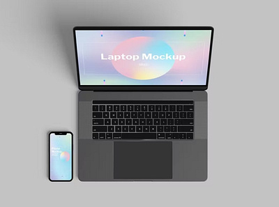 Laptop And Smartphone Mockup abstract app app store apple application clean device display ios laptop laptop mockup mac macbook macbook mockup mockup presentation realistic screen simple theme