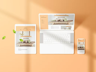 Multi Devices Screen Mockup abstract clean device devices display laptop mac macbook mockup multi devices phone phone mockup presentation realistic simple smartphone theme web webpage website