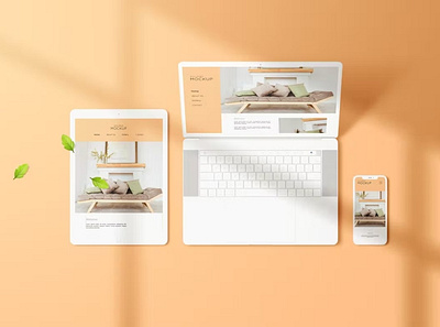 Multi Devices Screen Mockup abstract clean device devices display laptop mac macbook mockup multi devices phone phone mockup presentation realistic simple smartphone theme web webpage website