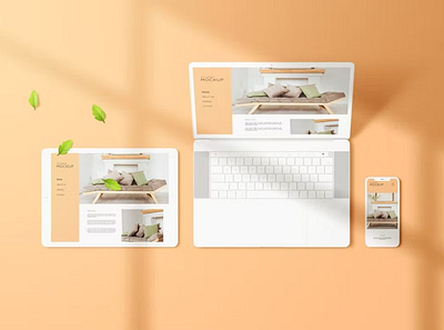 Multi Devices Screen Mockup abstract clean device devices display laptop mac macbook mockup multi devices phone phone mockup presentation realistic simple smartphone theme ui web webpage