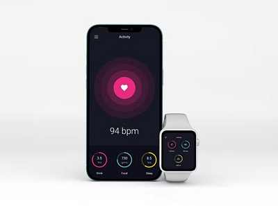 iPhone & Apple Watch Mockup abstract apple apple watch apple watch mockup application clean device display iphone iphone 12 mockup phone phone mockup presentation realistic responsive simple smartphone watch watch mockup