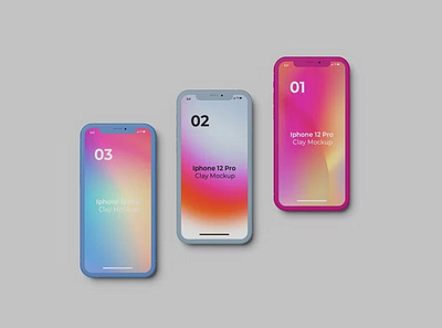 Free Phone 12 Pro Clay Mockup abstract clay clean device display iphone iphone 12 iphone 12 pro mockup phone phone 12 phone mockup presentation realistic simple smartphone theme ui ux web