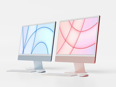 Free iMac M1 Mockup abstract clean design device display imac imac design imac mockup laptop mac macbook mockup presentation realistic screen showcase simple ui ux web