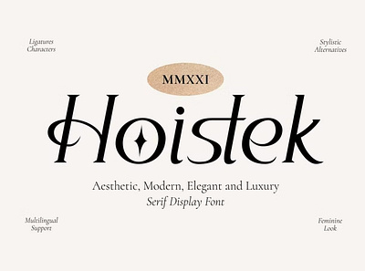 Free Hoistek - Aesthetic font calligraphy display font display typeface elegant font font font awesome font family fonts handwritten lettering modern font modern fonts sans serif sans serif font script serif font type typedesign typeface vintage font