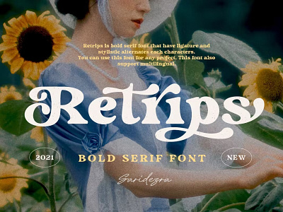 Free Retrips - Retro Bold Font calligraphy display font display typeface font font awesome font family fonts graphic design handwritten lettering modern font modern fonts sans serif sans serif font script serif font type typeface vintage font