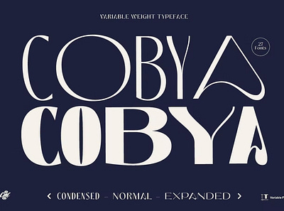 Cobya - Modern Variable Font branding decorative elegant font fonts lettering logo luxury modern sans serif serif type type design typeface typo typography variable