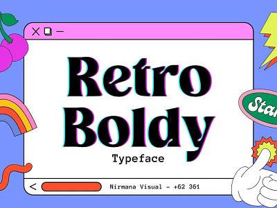 Free Retro Boldy - Logo Font display font font awesome font family fonts sans serif sans serif font serif font