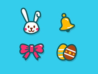 App of the Day - Easter (Icons) app blue calendar daily day design easter egg icons orange rabbit schedule