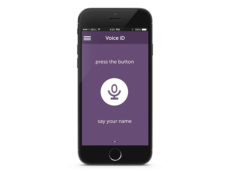 Voice Recognition app banking biometrics interaction design ios ui ux