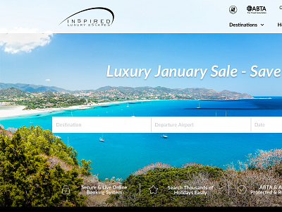 Inspired Luxury Escapes e commerce invisionapp sketch travel ui ux web design zeplin