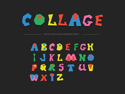 Collage style font design