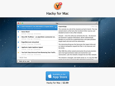 Hacky for Mac Website hacker hacky mac news website