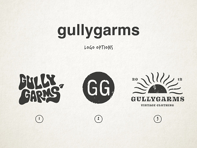 Logo Proposals for gullygarms branding design icon logo