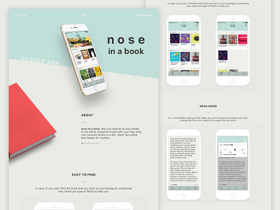 Nose in a book application ebook iphone mobile ui uidesign uxdesign
