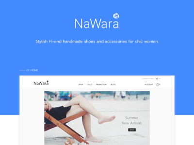 NaWara - Shoe store e commerce handmade online store product detail shoe shoe store ui web woman