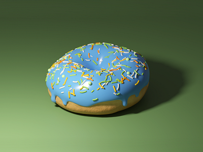 3D Donut Model 3d blender design donut food graphic design illustration model