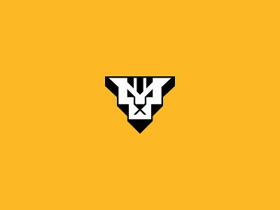 T-Tiger brand design face geometric head letter t logo simple tiger