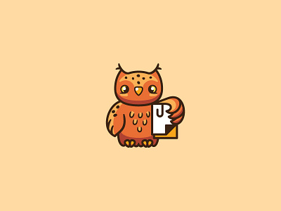 Owl with docs bird brand clip cute docs funny logo owl