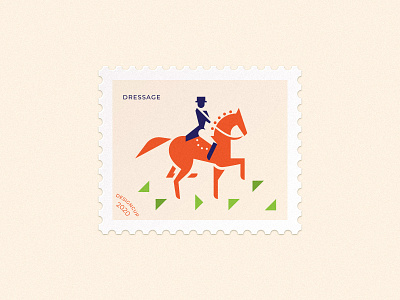 Dressage brand branding dressage horse illustration logo mark postage stamp rider sport vector