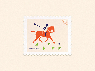 Horse polo brand branding design horse horse polo illustration logo mark minimalism polo postage stamp rider simple sport vector