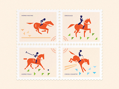 Postage Stamps brand branding cross cross country design dressage horse horse polo horse racing illustration logo mark minimalism postage stamp racing simple sport vector