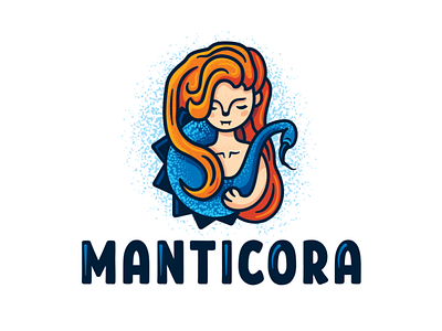 Manticora brand branding cute funny illustration logo manticora mascot vector