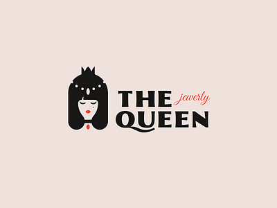 the queen brand branding cute design fashion jewelry logo queen vector