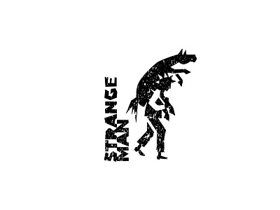 STRANGE MAN brand branding design funny horse human illustration logo man punk rock strange vector